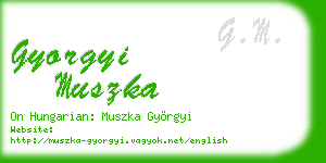 gyorgyi muszka business card