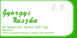 gyorgyi muszka business card